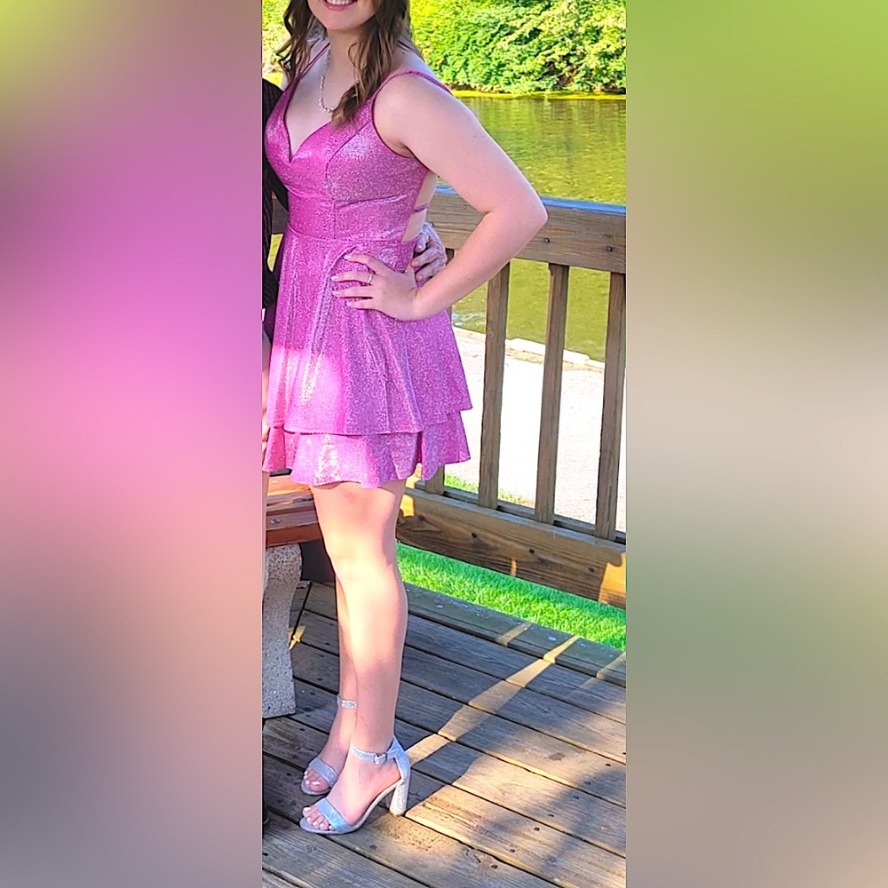 Sparkly pink homecoming dress